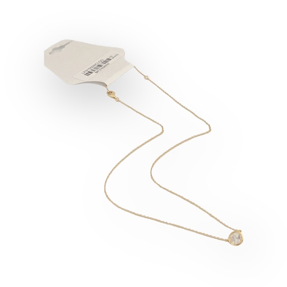 new Lassaire ☺︎︎ Bezel Set Simulated Diamond Necklace ☺︎︎ 18K Gold Plated 925 SS - Picture 6 of 16